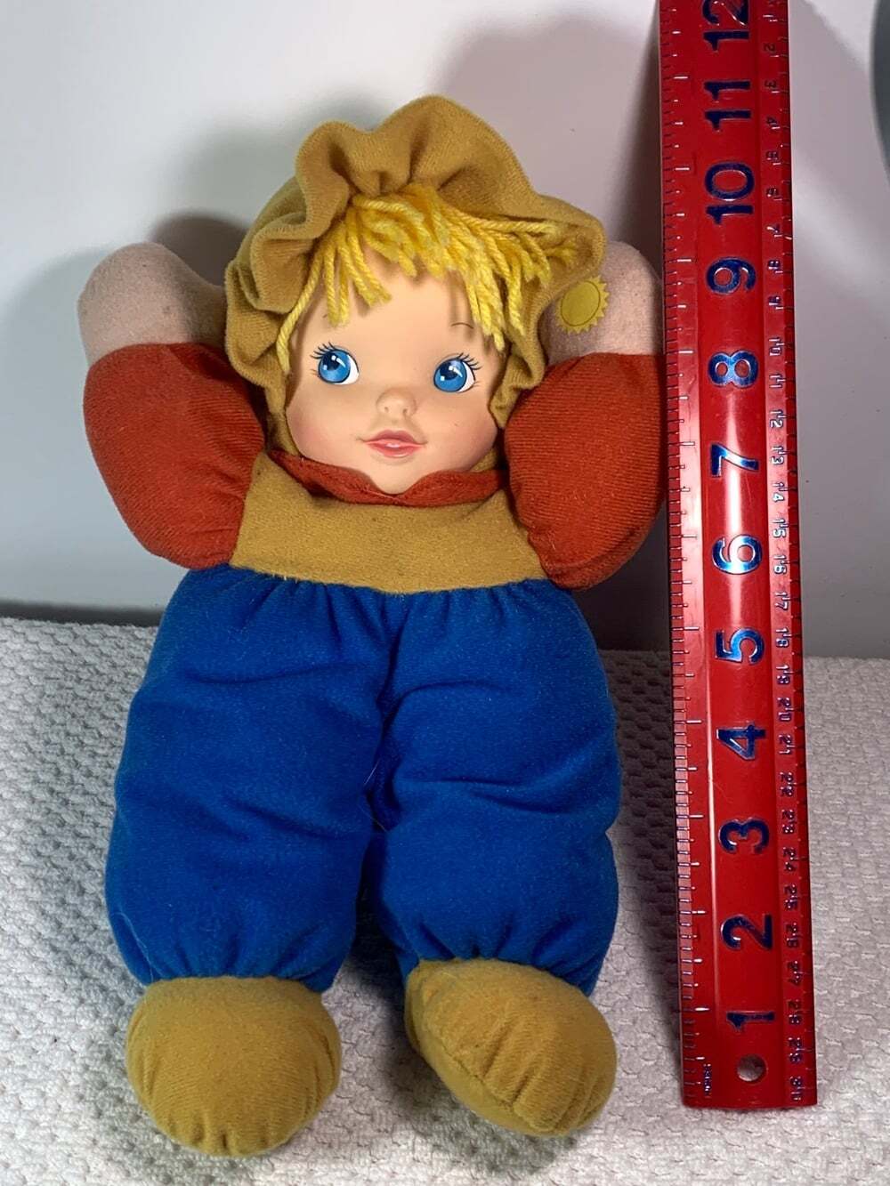 Vintage Rare Baby’s N Things doll blue, yellow , red